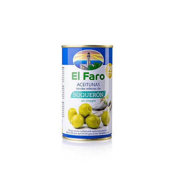 El Faro - Grüne Oliven mit Anchovis Boqueron (Sardelle Essig) El Faro