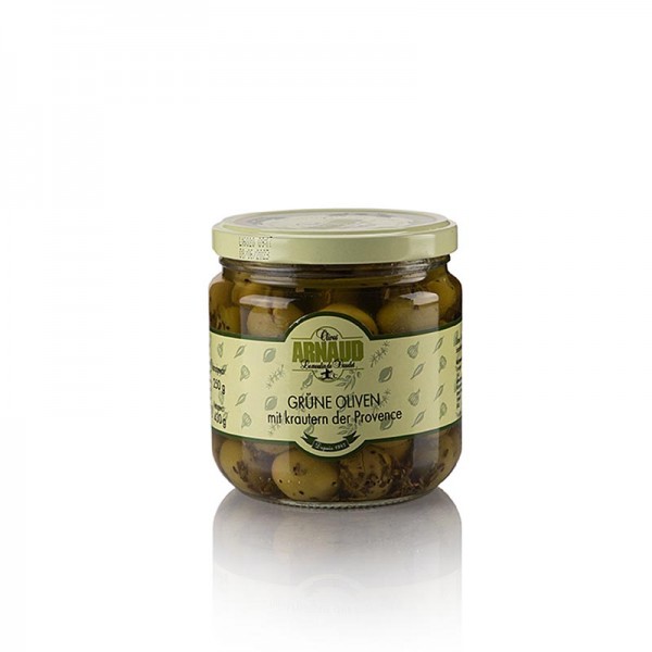 Arnaud - Grüne Oliven mit Kern mit Kräutern der Provence Arnaud