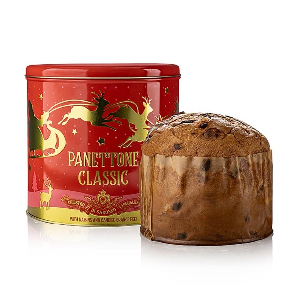 Paolo Lazzaroni - Weihnachtskuchen Panettone - Klassik Metalldose Reindeer Lazzaroni