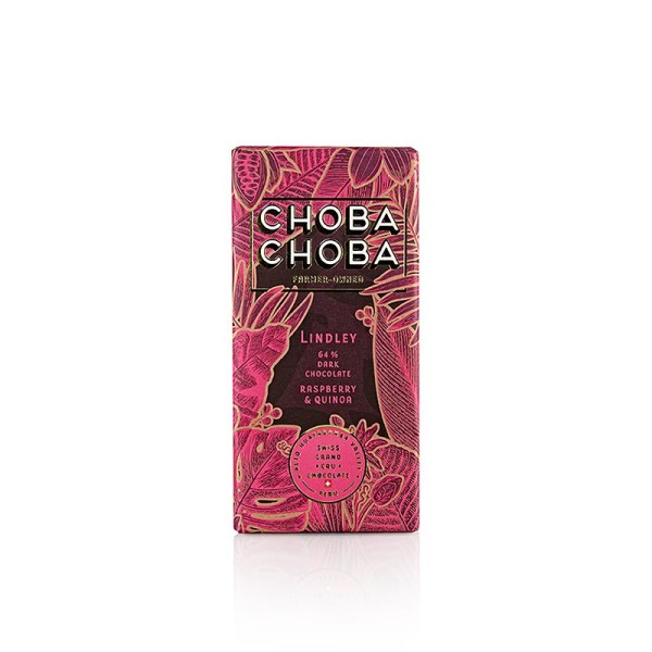 Choba Choba - Dark Chocolate 64% Himbeer-Crisp Bitter Schokoladen Tafel ChobaChoba BIO