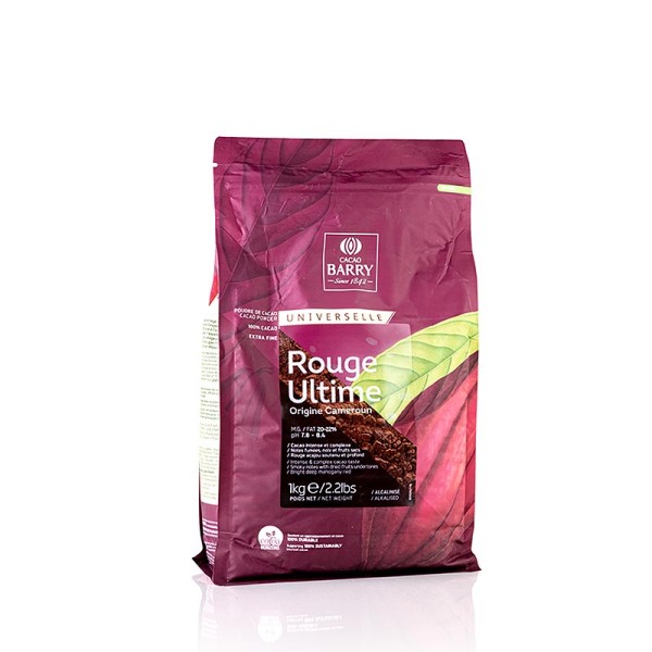 Cacao Barry - ROUGE ULTIME alkalisiertes Kakaopulver schwach entölt (DCP-20RULTI-89B)