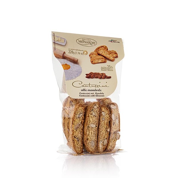 Monardo - Cantuccini mit 25% Mandeln italienisches Mandelgebäck Monardo